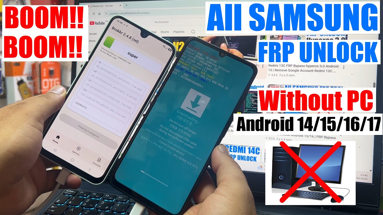 All Samsung FRP Bypass Android 15/16/17 Without PC By Brokkr Apk, Remove Google Account | FRP Unlock