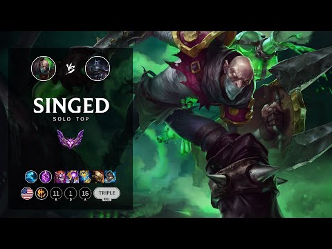 Singed Top vs Shen - NA Master Patch 12.19