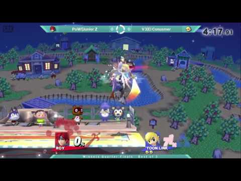 SOS29 Winners Quarters - PoW!|Junior Z (Roy) vs V3|El Conusmer (Toon Link)