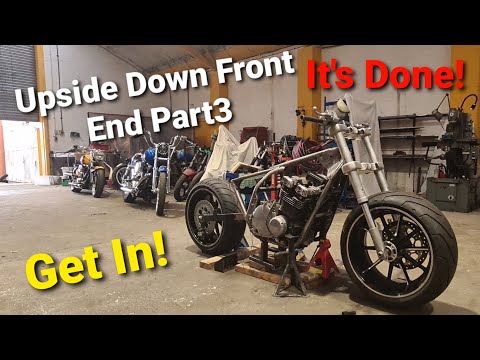 Upside Down Front End Part3 Final Making Custom Motorcycle Fabrication #Workshop #MakingStuff #setup