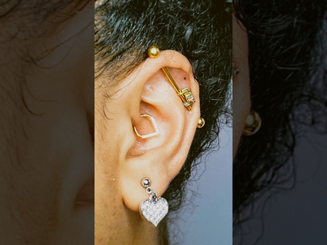 Vídeo relacionado con LOLIAS 10 Piezas 16G Rook Daith Pendientes Acero Inoxidable Labio Vientre Anillo Cartílago para Mujeres CZ Cuerpo Perforación Curvada Barbell Anillos Ceja 8mm Piercing Joyería