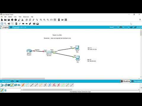 Configuring a Router on a Stick in Packet Tracer