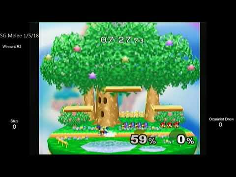 SG 16.13 SSBM - Stus (Falco) vs. Ocarinist Drew (Luigi) - Melee WR2