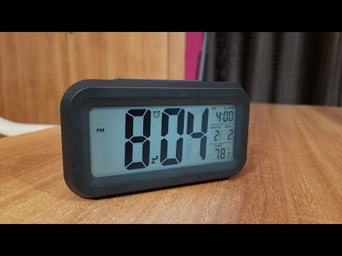Smart Digital Alarm Clock With Automatic Light Review| How to Set Date Time and Alarm and Full Demo