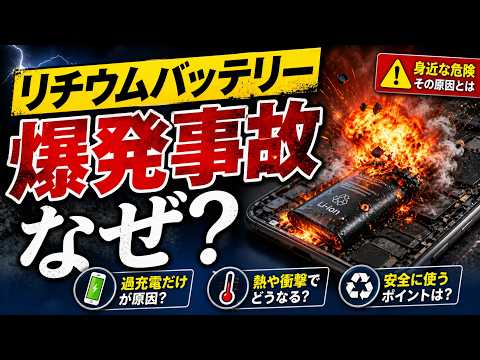 なぜリチウムイオンバッテリーは燃えるのか？身近に潜む火災の正体