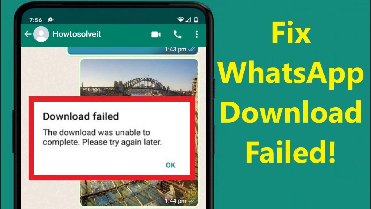 Video-Anleitung fuer Lösungen: WhatsApp-Download fehlgeschlagen