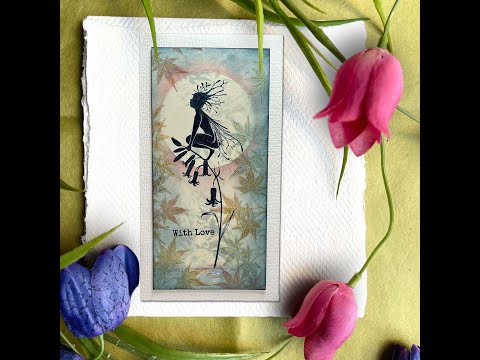 Woodland Sprite Fairy on a Gel Press Background by Eileen Godwin - A Lavinia Stamps Tutorial