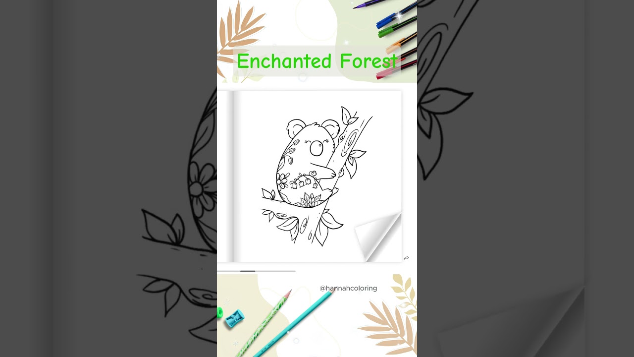 Enchanted Forest Coloring Book by Hannah Nguyen | Flip Through