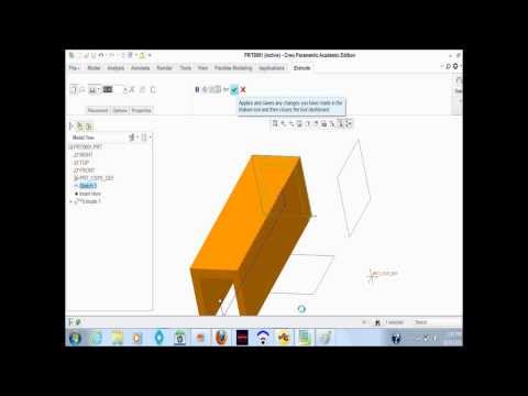 How to make a simple channel Using PTC CREO 2.0