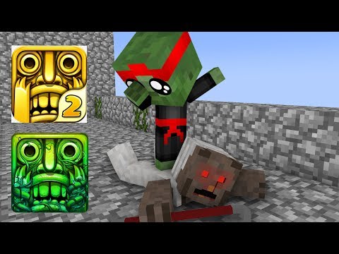 Monster School : GRANNY VS BABY MONSTER TEMPLE RUN CHALLENGE - Minecraft Animation