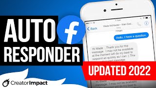 Setup an Auto Responder for Facebook Page Messenger (2022)