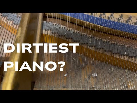 DEEP CLEANING A DIRTY OLD PIANO IN ICELAND