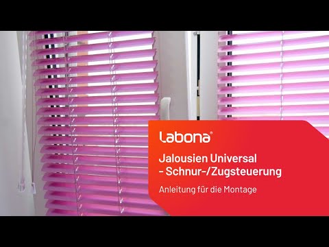 Montageanleitung für horizontale Jalousien - Schnur-/Stabbedienung