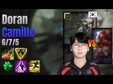 Doran Top Camille vs Gragas lol KR solo rank Full Game 15.3 | 도란 카밀 vs 그라가스