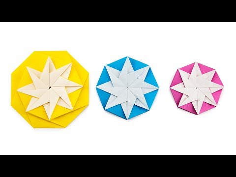 Origami Compass Star Tato Tutorial - DIY - Paper Kawaii
