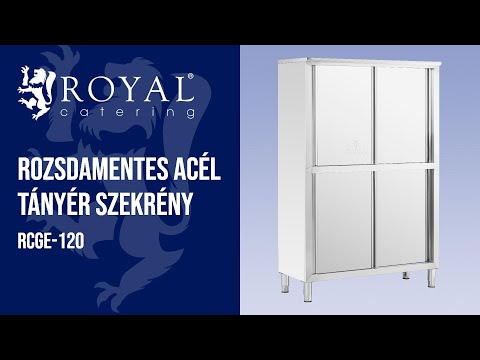Videó - Rozsdamentes acél tányér szekrény - 120 cm 