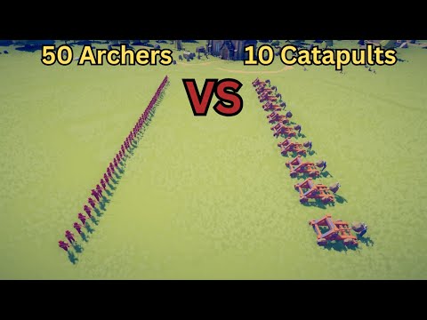 50 Archers Versus 10 Catapults || Totally Accurate Battle Simulator