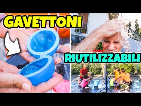 LET'S TRY REUSABLE WATER BALLS with 5 Water Games