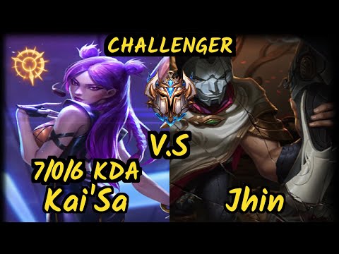 Luger (KAI'SA) vs JHIN - 7/0/6 KDA BOTTOM ADC CHALLENGER GAMEPLAY - EUW