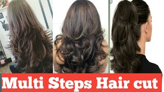 Multi Step with layer Hair cut/step hair cut/forward graduation hair cut