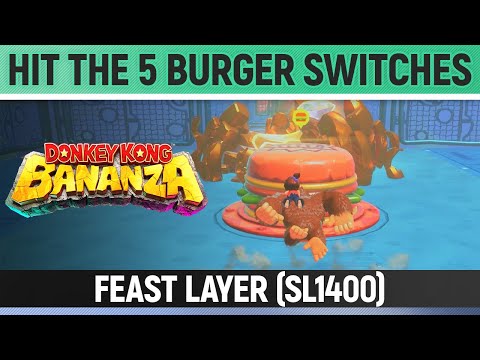 Donkey Kong Bananza - Hit the 5/5 Burger Switches - Feast Layer SL1400
