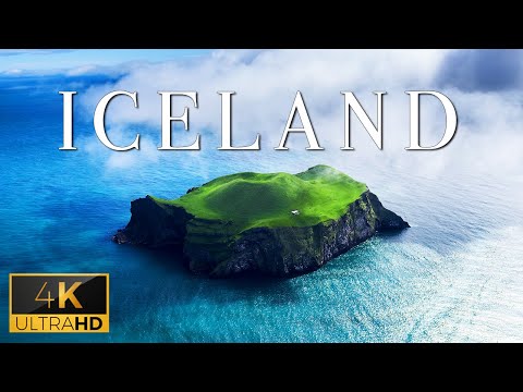 FLYING OVER ICELAND (4K UHD) - Calming Music With Stunning Beautiful Nature For Daily Relaxation