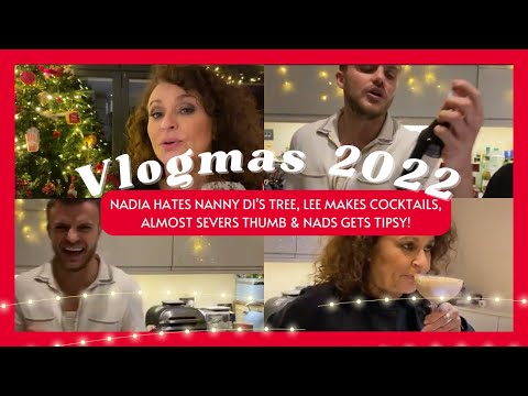 VLOGMAS 20 LEE Makes COCKTAILS, Almost Severs Thumb, Nads Gets Tipsy & She HATES Nanny Di's TREE!