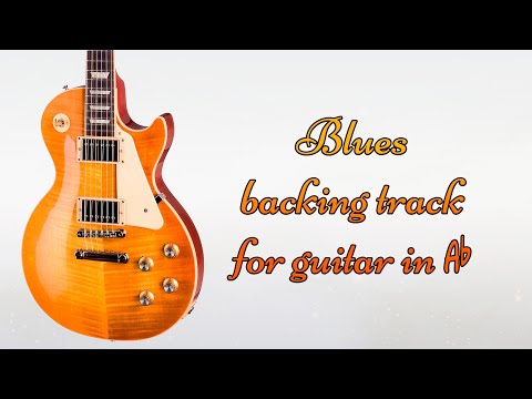 Blues backing track for guitar in Ab | Slow major blues 12/8