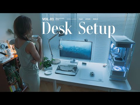 So Cleanest gaming room！Pure White minimalist table setting, Unboxing new game accessories