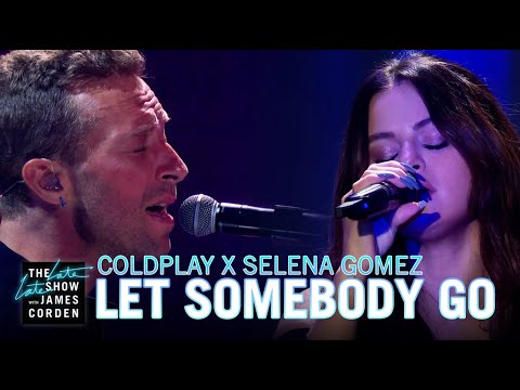 Selena Gomez & Coldplay - Let Somebody Go (Live at The Late Late Show with James Corden) 4K
