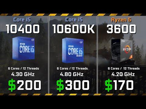 Core i5-10400 vs i5-10600K vs Ryzen 5 3600 Test in Games and Render Performance