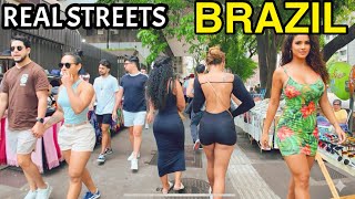 RAW , Real Unfiltered 4K In The Streets of Sao Paulo Brazil # Avenida Paulista