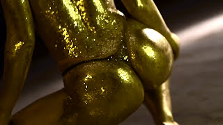 Golden booty/Nastya Nass/ Twerk /Body Art