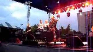 Playing drums with Cowboy Mouth