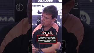 Fernando Diniz não gostou nem um pouco do jogo entre Vitória e Corinthians