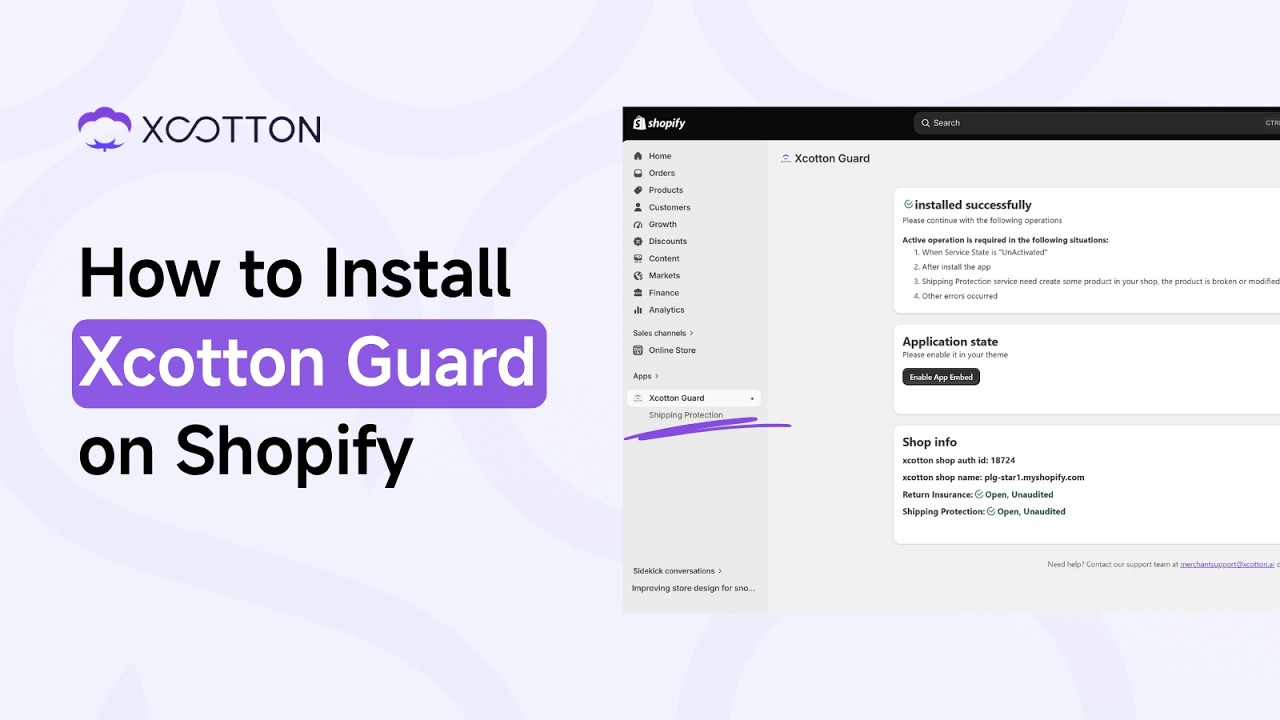 Xcotton Post Purchase Guard Demo