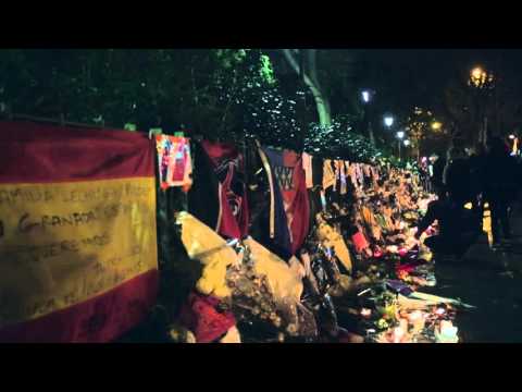 Outside Bataclan - piano and flowers