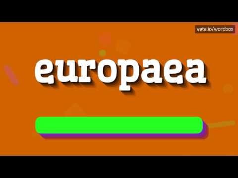EUROPAEA - HOW TO PRONOUNCE IT!?
