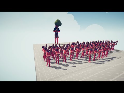 1x Tree Giant 50x Clubman VS 6x All Boss Units | TABS