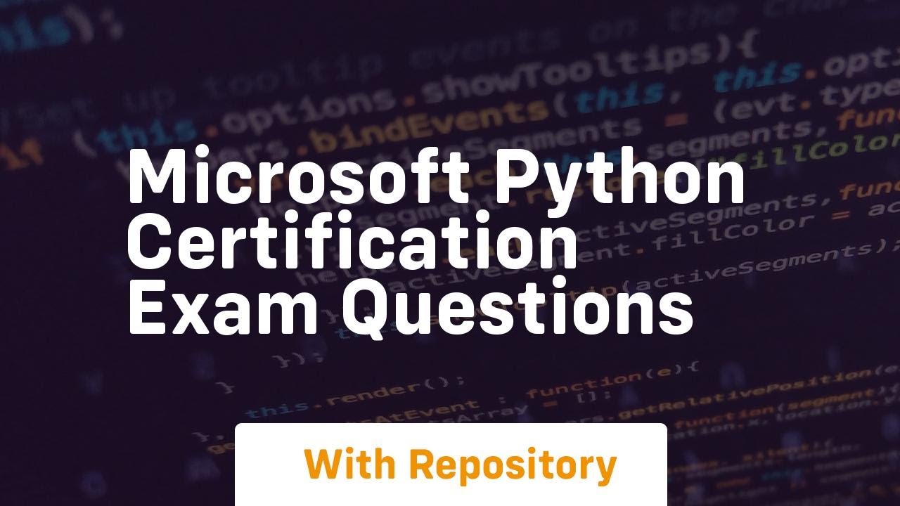 microsoft python certification exam questions