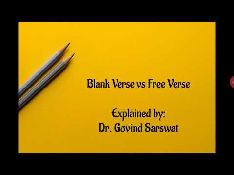 #Blank Verse and #Free Verse #English Literature