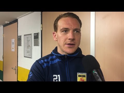 Reactie Robbert Schilder na Fortuna Sittard - SC Cambuur