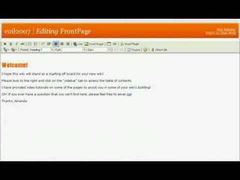 Inserting video in PBWiki