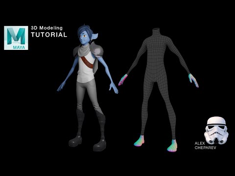 Easy 3D Character Modeling in Maya - Part 2 - Hands & Feet