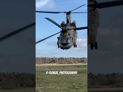RNLAF 🇳🇱 CH-47F Chinook - Extreme low overhead TakeOff #helicopter #chinook #military #takeoff #ch47