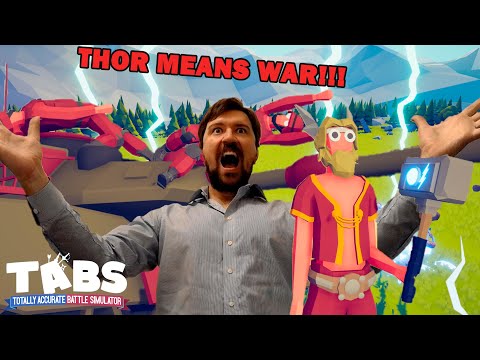 THOR AND TANK DESTROY EVERYTHING! TABS Legacy Faction Unlocked! | Totally Accurate Battle Simulator