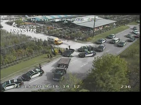 Police chase ends along I-45 North feeder road
