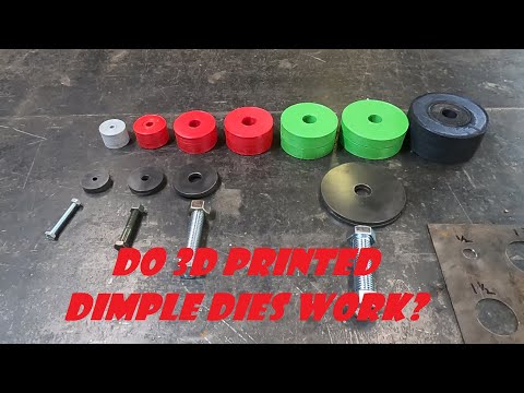 3D Printed dimples dies on 16 gauge steel