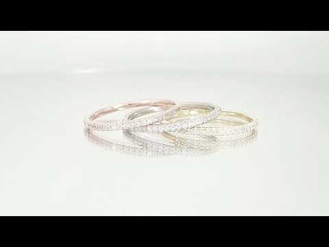 A video of 14k Gold, 0.10ct Half Eternity Diamonds Ring
