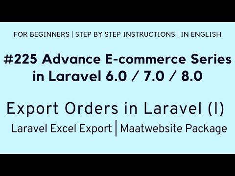 172 Make E com Website in Laravel 6 | Export Products Excel with Headings | Maatwebsite 3 1